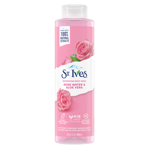 St. Ives Body Wash Rose & Aloe Vera 22oz