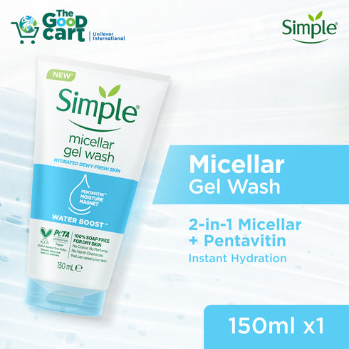 Simple Water Boost Micellar Facial Gel Wash 150ml
