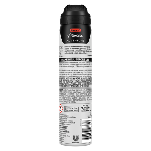 Rexona Men Adventure Antiperspirant Deodorant Aerosol 250ml