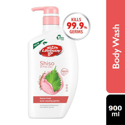 Lifebuoy Shiso & Pink Clay Antibacterial Body Wash 900ml
