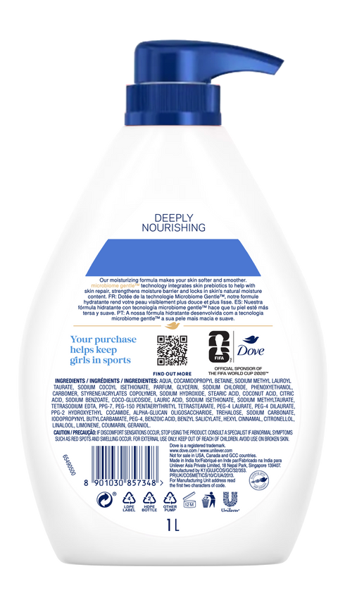 Dove FIFA Deeply Nourishing Body Wash 1L