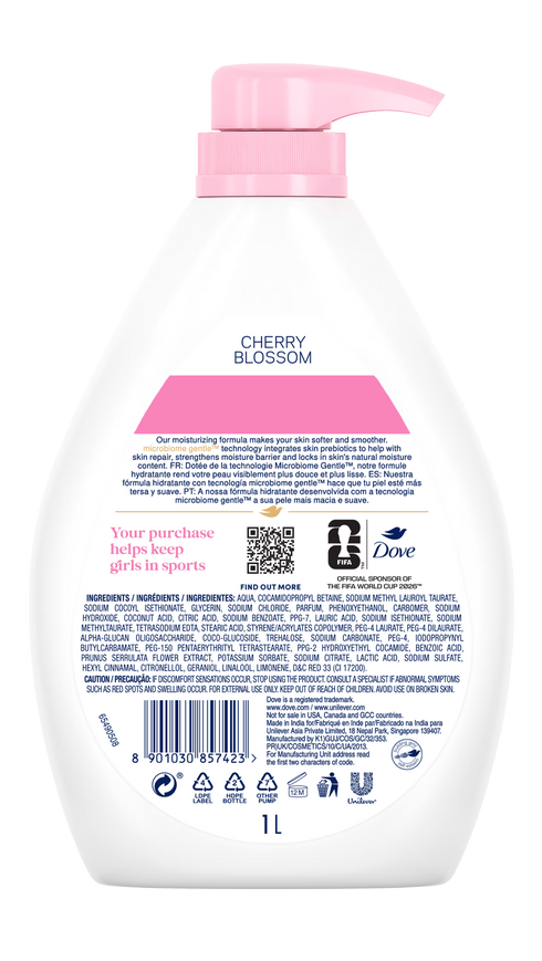 Dove FIFA Cherry Blossom Body Wash 1L