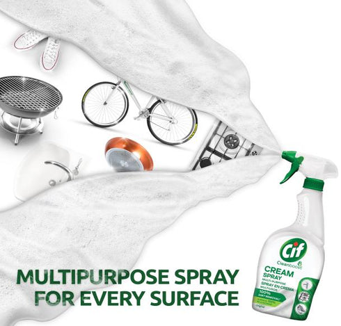 CIF CLEANBOOST MULTI-PURPOSE CREAM SPRAY WITH 100% DIRT REMOVAL 650ML
