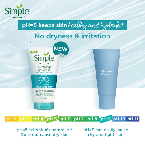 Simple Daily Skin Detox Purifying Gel Facial Wash 150ml