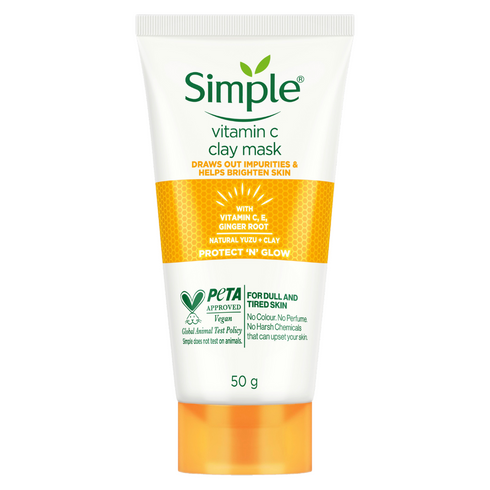 Simple Face Care Skin Cleansing Mask Vitamin C Clay Mask 50g