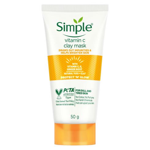 Simple Face Care Skin Cleansing Mask Vitamin C Clay Mask 50g