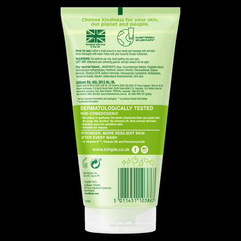 Simple Kind To Skin Refreshing Facial Wash 150ml
