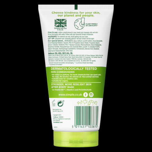 Simple Kind To Skin Moisturising Facial Wash 150ml
