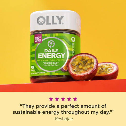 OLLY Daily Energy Gummy Chewable 60 Gummy Supplement