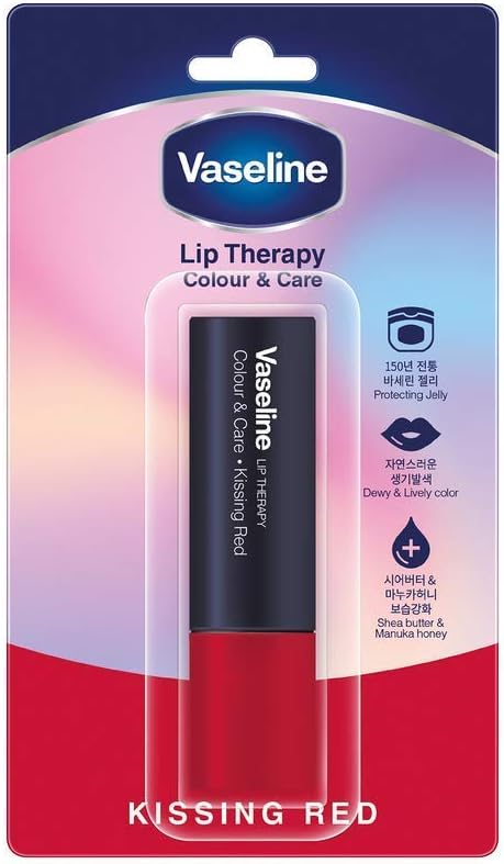 Vaseline Lip Therapy Colour + Care Tinted Lip Balm Kissing Red 4.2g