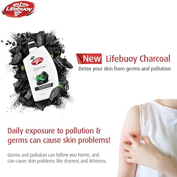 Lifebuoy Charcoal & Mint Antibacterial Body Wash Refill 850ml