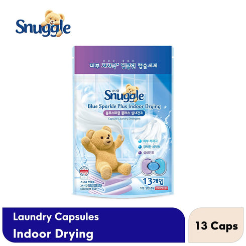 Snuggle Capsules Laundry Detergent – Blue Sparkle Plus Indoor Drying 13s
