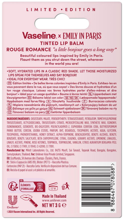 Vaseline Lip Limited Edition Emily in Paris (Rouge Romance)