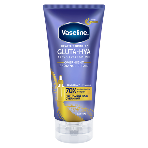 Vaseline Healthy Bright Gluta-Hya Serum Burst Lotion Overnight Radiance Repair 200ml