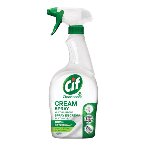 CIF CLEANBOOST MULTI-PURPOSE CREAM SPRAY WITH 100% DIRT REMOVAL 650ML
