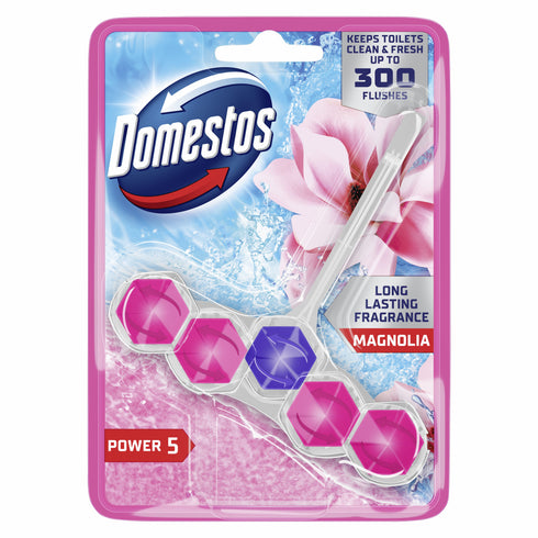 Domestos Power 5 Toilet Rimblock - Magnolia 50g