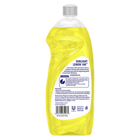 Sunlight Dishwashing Liquid Lemon 900ml
