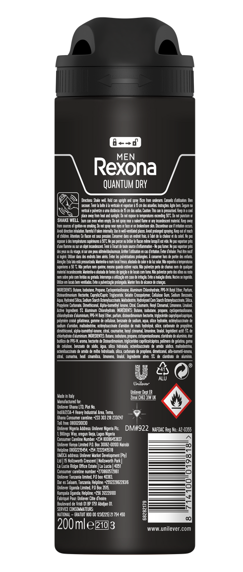 Rexona Men Deodorant Quantum Dry 200ML
