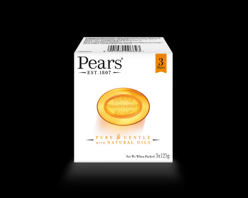 Pears Soap Bar Pure & Gentle with Natural oils 125g X3