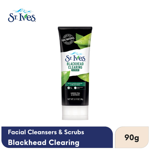 ST IVES GREEN TEA & BAMBOO BLACK HEAD CLEARING SCRUB 90G