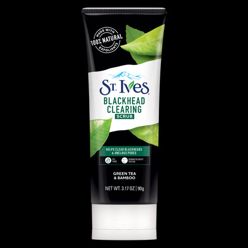 ST IVES GREEN TEA & BAMBOO BLACK HEAD CLEARING SCRUB 90G