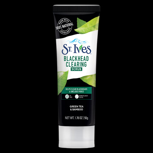 ST IVES GREEN TEA & BAMBOO BLACK HEAD CLEARING SCRUB 50G