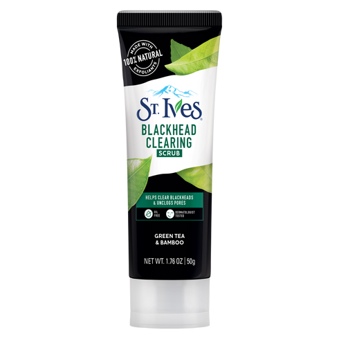 ST IVES GREEN TEA & BAMBOO BLACK HEAD CLEARING SCRUB 50G