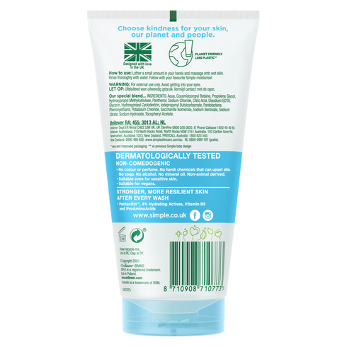 Simple Water Boost Micellar Facial Gel Wash 150ml