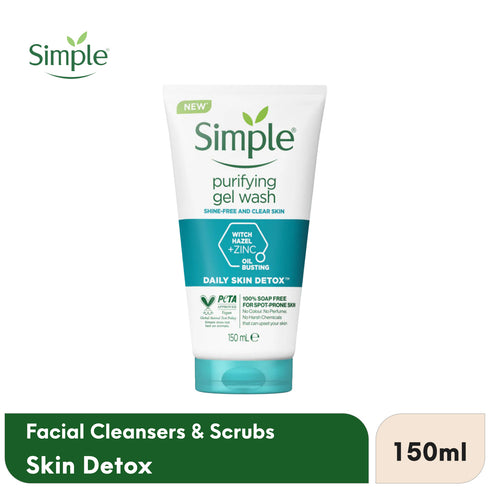 Simple Daily Skin Detox Purifying Gel Facial Wash 150ml