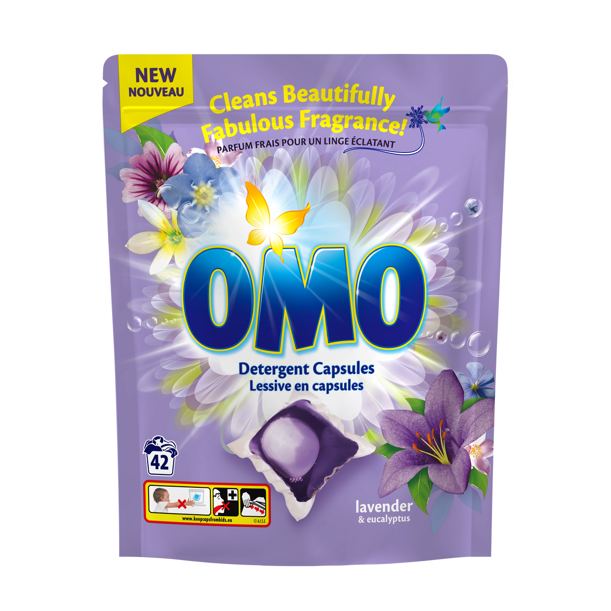 Omo Mono Detergent Capsules Lavender 42Pcs The Good Cart SG