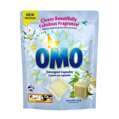 Omo Mono Detergent Capsules Marseille Soap & Spring Blooms 42Pcs