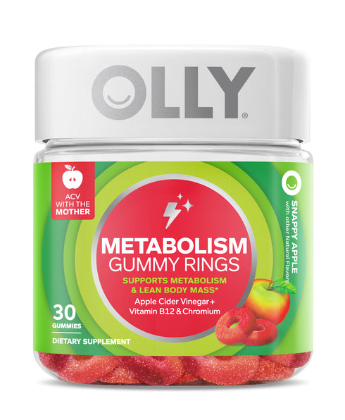 OLLY Metabolism Gummy Rings For Metabolism & Lean Mass (30 Gummies)