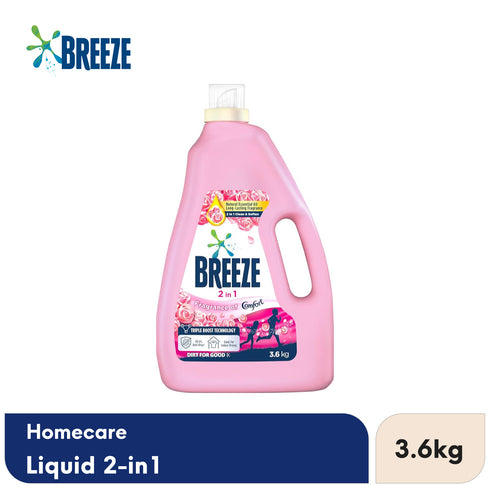 Breeze Laundry Detergent Liquid 2-in-1 Clean Soften, Fragrance of comfort 3.6KG