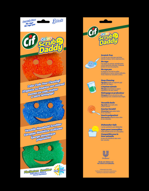 Cif Scrub Daddy Scrubber Colors Sponge 3Pcs