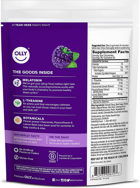 OLLY Sleep Refill Pouch 60 Gummies
