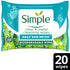 Simple Daily Skin Detox Clear + Matte Cleansing Wipes 20pcs
