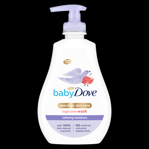 Free Baby Dove Sensitive Skin Care Night Time Wash 400ml