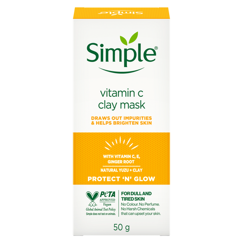 Simple Face Care Skin Cleansing Mask Vitamin C Clay Mask 50g