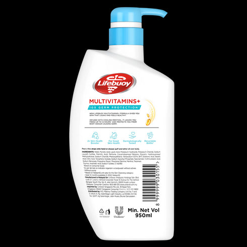 Lifebuoy Cool Fresh Antibacterial Body Wash 950ml