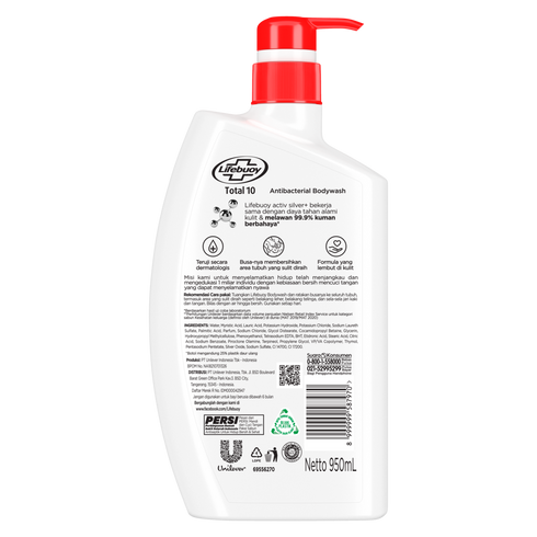Lifebuoy Total 10 Antibacterial Body Wash 950ml