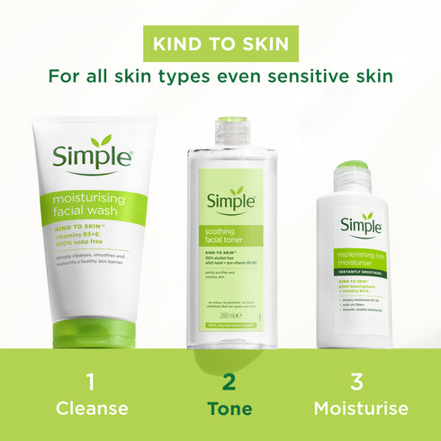SIMPLE KIND TO SKIN FACE CARE SOOTHING FACIAL TONER 200ML