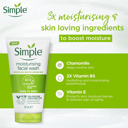 Simple Moisturising Facial Wash Kit