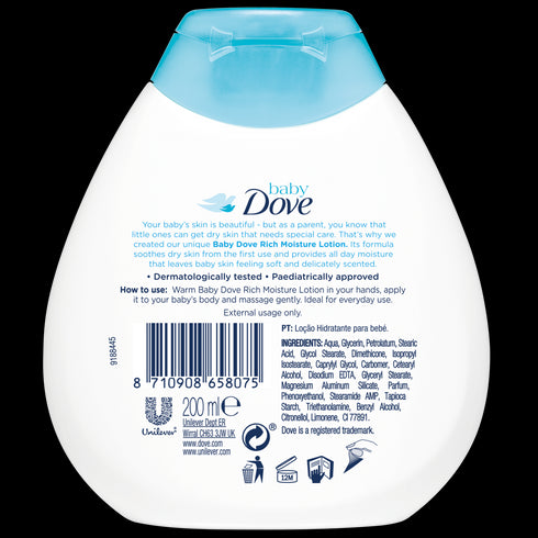 Baby Dove Rich Moisture Baby Lotion 200ml