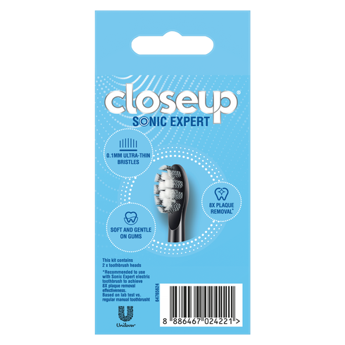 CLOSE UP SONIC EXPERT TOOTHBRUSH ELECTRIC BLACK REFILL