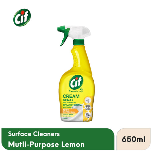 CIF CREAM SPRAY MULTIPURPOSE LEMON 650ML