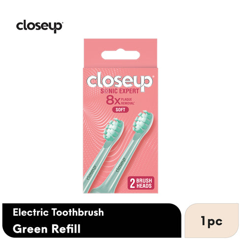 CLOSE UP SONIC EXPERT TOOTHBRUSH ELECTRIC GREEN REFILL