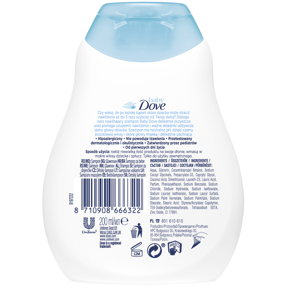 Baby Dove Rich Moisture Shampoo 200ml The Good Cart SG