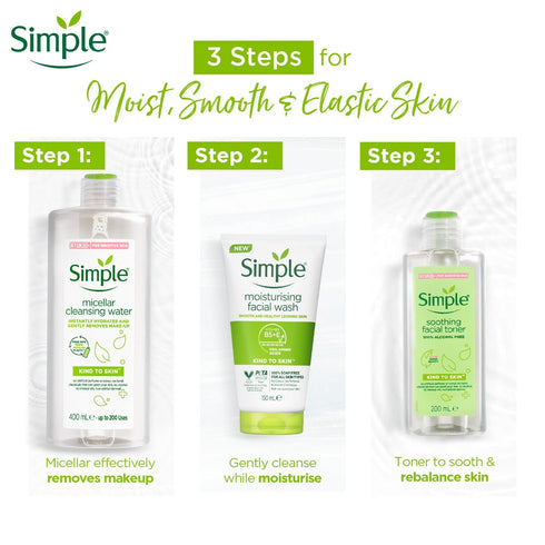 Simple Moisturising Facial Wash Kit