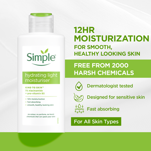 SIMPLE KIND TO SKIN HYDRATING LIGHT MOISTURISER 50ML