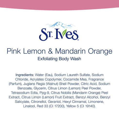 St. Ives Body Wash Pink Lemon & Mandarin Orange 22oz